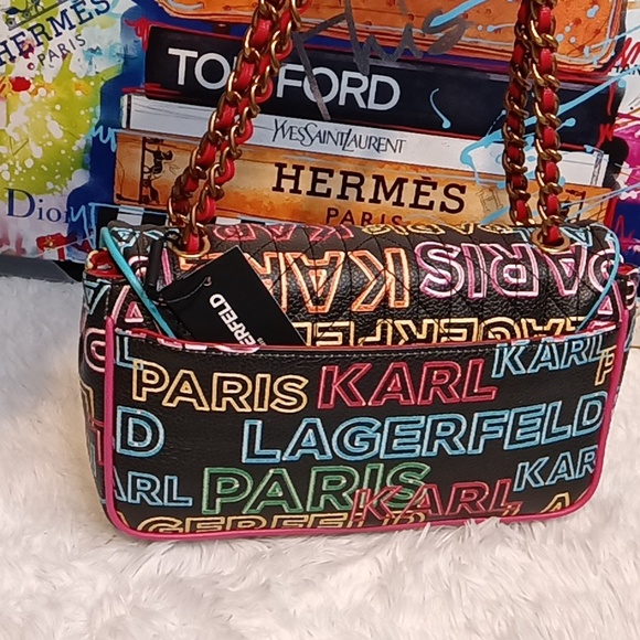 Karl Lagerfeld Neon Graffiti Shoulder Bag โค๏ธ๐๐๐ - Picture 6 of 17